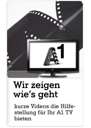 A1 Video Guides zu A1 TV