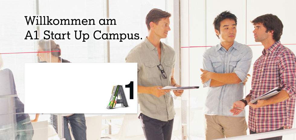 Der A1 Start Up Campus - A1 unterstützt Österreichs Jungunternehmen. Der A1 Start Up Campus - A1 unterstützt Österreichs Jungunternehmen.